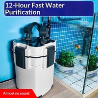Système de filtration pour aquarium et terrarium - Seau filtrant trois-en-un avec circulation de purification de l'eau et conception externe ultra-silencieuse