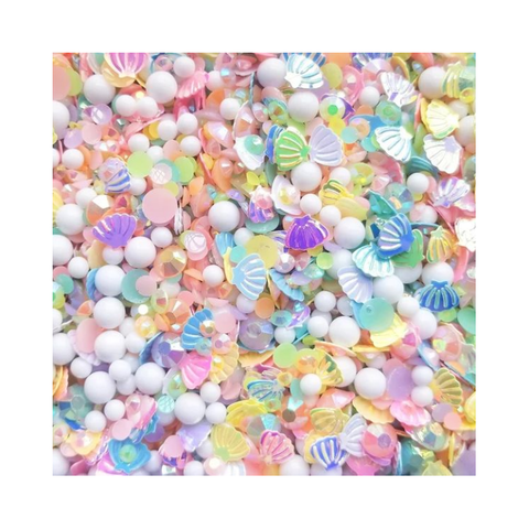 Mix Resin Rhinestone Pearls Shell Sequins Sprinkles for Slime Filling Accessories DIY Shaker Cards Tumbler Confetti Decoration
