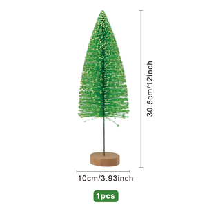 Sanwei Mini sisal Cây Nhân Tạo Mini Cây Giáng Sinh Chai Bàn Chải Cây Hỗn Hợp Màu Sắc Cho Xmas Kỳ Nghỉ Nhà Đảng Diorama Mô Hình - Product Image 2