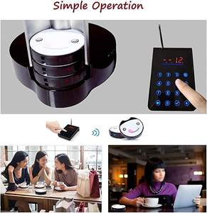 BYHUBYENG Guest Coaster <span class=keywords><strong>Food</strong></span> Court Pager System Vibrateurs de <span class=keywords><strong>service</strong></span> pour restaurants Gestion des files d'attente sans fil 15 bipeurs - Product Image 5