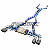 Silencieux d'échappement Catback en titane bleu brûlé pour BMW F90 M5 F91 F92 F93 M8 4.4T S63, système d'échappement Valvetronic avec télécommande