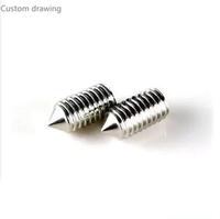 Vis de réglage à tête hexagonale M8 x 10 mm, filetage fin, en acier DIN914, finition noire zinguée, qualité métrique/pouce