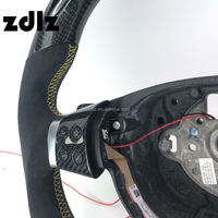Volant en fibre de carbone à LED personnalisé pour Volkswagen Golf 5 Mk5 GTI Volant en cuir suédé noir