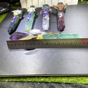 Haute qualité pierres précieuses naturelles cristaux de guérison pierre mélange améthyste clair Quartz baguette magique pour cadeau - Product Image 5