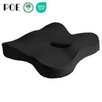 Nouvelle conception, coussin de siège ergonomique en mousse à mémoire de forme 100% polyester, lavable, couture super douce, forme irrégulière personnalisable, bureau POE