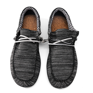 Chaussures mocassins classiques rétro en daim de vache et toile pour hommes et femmes, nouvelle arrivée, vente chaude, vente en gros, dessus en toile PVC, <span class=keywords><strong>plateforme</strong></span> plate en EVA - Product Image 6