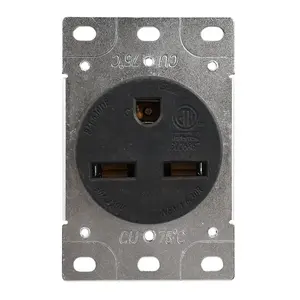 Lumex 1234 Duplex Electrical Plug 30A 250V 6-30R Single Phase Flush Mounted 3 Outlets Industrial Socket Receptacle