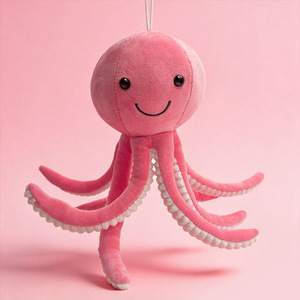 Custom Wholesale Marine Creature Blue <b>Ring</b> Octopus Stuffed Animals & Plush Toys for <b>Kids</b> Gift - Product Image 4