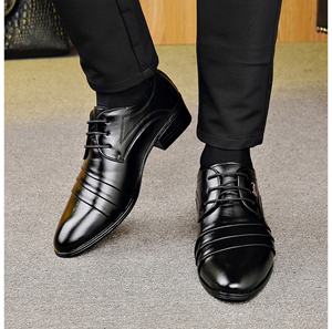 Chaussures décontractées à enfiler en cuir véritable, à bout carré, à plateforme haute, motif écossais, légères, confortables, grandes tailles, pour tous - Product Image 1