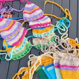 Traje de Baño para Mujer, Bikini Personalizado con Parches Bordados, Bikini de Cintura Alta, Traje de Baño, Bikini de Dos Piezas con Tiras, Conjunto de Bikini 2024 - Product Image 5