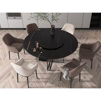 Dalles en pierre frittée de luxe pour murs décoratifs haut de gamme et dessus de table ronds