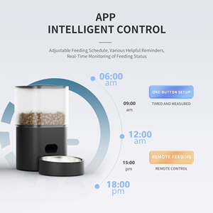 Sản Phẩm Vật Nuôi Xách Tay Thép Không Gỉ Nhựa Thông Minh Lớn Pet Đài Phun Nước Thực Phẩm Bát Dispenser Tự Động Con Chó Mèo Thực Phẩm Trung Chuyển - Product Image 4