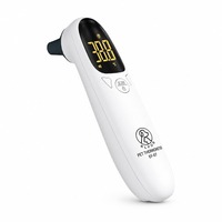 Termómetro para Oídos de Mascotas, Termómetro Veterinario Recargable para Perros y Gatos, Medidor Digital de Temperatura Animal, 32 Memorias, Alarma de Alta Temperatura
