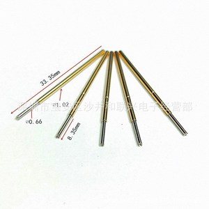 หัววัดแบบสปริง Pl75 Q1 แบบตรงสี่ขา ขนาดปลาย 1.0 มม. เส้นผ่านศูนย์กลางหัว 0.76 มม. ความยาวรวม 33.3 มม. สำหรับอุปกรณ์ทดสอบ - Product Image 5