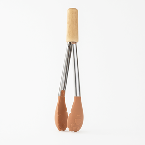 Food Grade Stainless Steel Food <b>Tongs</b> Silicone Non Slip <b>BBQ</b> Steak Baking <b>Tongs</b> - Product Image 2