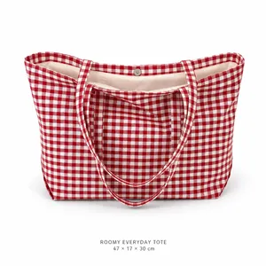 Unisex Lightweight Geometric Cotton <b>Canvas</b> <b>Tote</b> Bag Two Shoulder Straps Custom Colors Available for Market Picnic Use Reusable - Product Image 3