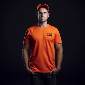 T-<span class=keywords><strong>shirt</strong></span> pour <span class=keywords><strong>homme</strong></span> personnalisé en coton 100% avec impression sérigraphique, teinture pigmentée couleur <span class=keywords><strong>orange</strong></span>, 200 g/m², poids lourd - Product Image 4