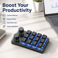 Teclado Mecánico Mini RGB Programable SIKAI con Cable USB-C, Controlador de Atajos para Edición de Video, 12 Teclas, 2 Perillas
