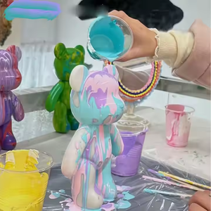 <span class=keywords><strong>Figurine</strong></span> Gloomy Bear en <span class=keywords><strong>acrylique</strong></span> peinte à la main, ours violent, décorations créatives pour la maison, jouets DIY pour enfants, collectionneurs, vente en gros - Product Image 1