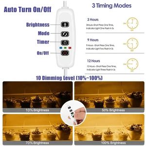 Plantes d'intérieur <span class=keywords><strong>Lampe</strong></span> Phyto USB à spectre complet Minuterie à intensité variable Plante de légumes Lumière de culture <span class=keywords><strong>LED</strong></span> pour plantes d'intérieur - Product Image 4