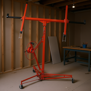 Sollevatore per Pannelli in Cartongesso Rosso, 13 Piedi, Struttura in Acciaio, Traslazione Verticale 1850 mm, Traslazione Orizzontale 1500 mm, Manipolatore per Cartongesso - Product Image 2