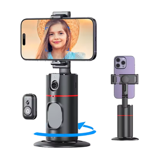自動フェイストラッキングP02ミニジンバル安定化カメラAI三脚自撮り棒360回転電話ホルダー付き - Product Image 1