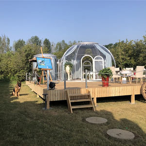 Diamètre <span class=keywords><strong>3m</strong></span> 3.5m 4m 4.5m 5m 6m serre transparente en <span class=keywords><strong>polycarbonate</strong></span> maison dôme personnalisée - Product Image 3