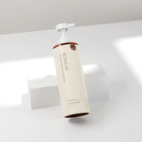 500ml vide rond shampooing revitalisant cheveux bouteille de lotion liquide étiquette personnalisée 750ml PET Gel douche bouteilles en plastique