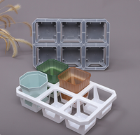 Nouveauté : pots de pépinière carrés en plastique transparent, petits et durables, de 3,85 pouces, pour plantes succulentes, cactus, fleurs, semis, écologiques