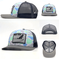 Gorra Trucker Richardson 112 OEM/ODM, Gorra de Béisbol Deportiva de 6 Paneles, Parche de Goma/PVC/Cuero, Logotipo Personalizado, Parte Trasera de Malla
