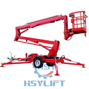 Мобильный подъемник-вышка на прицепе, телескопическая подъемная платформа для высотных работ - Product Image 4