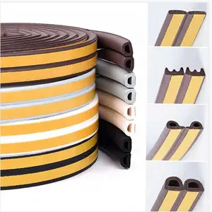 Self Adhesive Foam Window Seam Weather Drop Seal For Wooden Door Foam Door Weatherstripping Seal Strip