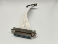 Conector Rectangular Mini de 37 Pines Serie J30J-37TJL, Arnés de Cables de Cobre, Conector Macho Chapado en Oro para Conexiones de Cables de PCB Aeroespaciales