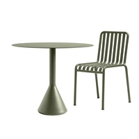 Ensemble de salle à manger d'extérieur Design moderne nordique Chaises de table de patio pour balcon Villa Étanche Petite table ronde en métal