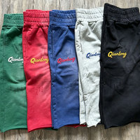 Shorts Bermuda Homme Personnalisés OEM Effet Vieilli 3/4 Imprimés 100% Coton Grande Taille Ample Streetwear Délavé à l'Acide pour la Course