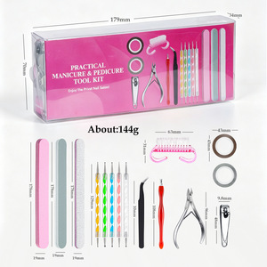 Kit de cuidado de uñas de 7 piezas, juego de removedor de uñas con toallitas para uñas, pinzas para remojar uñas, lima de uñas, pulidor, herramientas de manicura al por mayor - Product Image 3
