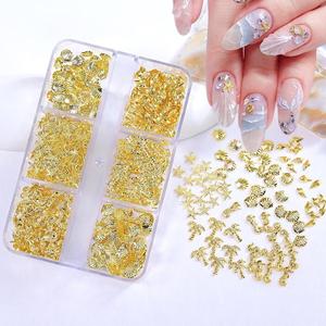 6 rejillas estrella <span class=keywords><strong>de</strong></span> <span class=keywords><strong>mar</strong></span> Shell Metal accesorios para <span class=keywords><strong>uñas</strong></span> decoraciones <span class=keywords><strong>de</strong></span> <span class=keywords><strong>uñas</strong></span> <span class=keywords><strong>de</strong></span> oro Micro pernos <span class=keywords><strong>de</strong></span> bola <span class=keywords><strong>de</strong></span> acero para <span class=keywords><strong>uñas</strong></span> <span class=keywords><strong>de</strong></span> manicura DIY - Product Image 1