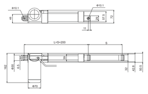 JIECANG 4000N Telescopic Tubular Electric <strong>Linear</strong> Actuator With <strong>Position</strong> <strong>Sensor</strong> For Hospital Bed - Product Image 4