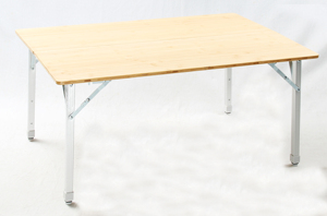 Portable <b>Folding</b> <b>Outdoor</b> <b>Table</b> Adjustable Aluminum Legs Bamboo Multifunctional Modern Beach Furniture for Camping Garden Use - Product Image 3