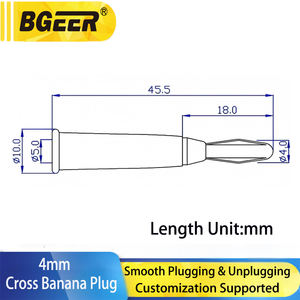 4 मिमी केले प्लग कनेक्टर, शुद्ध तांबा निकल प्लेटेड, स्पीकर और ऑडियो के लिए इन्सुलेट परीक्षण - Product Image 3
