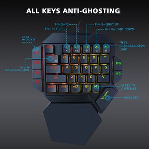 Bàn Phím Cơ Không Dây RGB Một Tay Bàn Phím Chơi Game Mini Bàn Phím Chơi Game Máy Tính Bàn Phím Chơi Game Máy Tính Clavier Game Thủ Sem Fio Teclado Inalambrico - Product Image 6