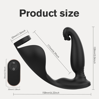 S-hande Vibrierender Prostata-Massager Analplug Tragbarer Analstimulator Prostata-Massagegerät Penisringe für Männer
