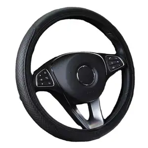 Microfiber Leather Car Steering Wheel Cover Universal 37-38cm 15" Breathable Anti Slip Car Steering Wheel Cover