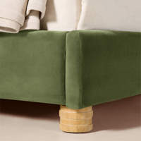 Lit plateforme en bois pour chambre à coucher, lit king-size, cadre de lit rembourré