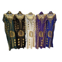 Nouvelle Robe Africaine Grande Taille en Coton Bronzé avec Col Turban à Pompons pour Femme, Vente en Gros, Caftan Kaftan Maxi, Robe de Plage