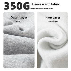 Sudadera con Capucha KI2701 para Hombre, Colección Otoño/Invierno 2025, de Forro Polar de 350G, Sólida, Antipilling, Corte Holgado y Corto, con Cuello con Capucha Grueso - Product Image 4