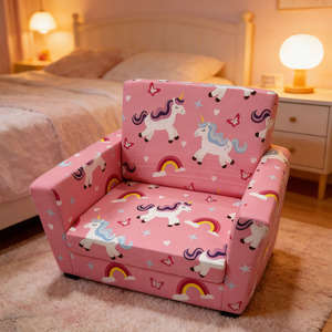 Sofá Cama Convertible 2 en 1 para Niños Pequeños, Diseño Animal, Color Rosa Popular, <span class=keywords><strong>Plegable</strong></span>, Ligero - Product Image 6