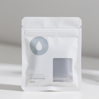 Pochette écologique autoportante pour échantillons de lotion, mini-sachet personnalisé imprimé pour trousse de voyage cosmétique, faible MOQ 500 pièces