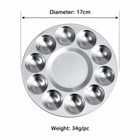 Xin Bowen Promotion Vente en Gros Personnalisée Palette Ronde en Métal Aluminium à 10 Pots pour Peinture à l'Huile, Plateau pour Aquarelle, Palette à Fard à Joues – Vente Directe Usine