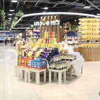 Étagère de présentation en métal personnalisée pour boutique et supermarché, comptoir de promotion, îlot d'affichage